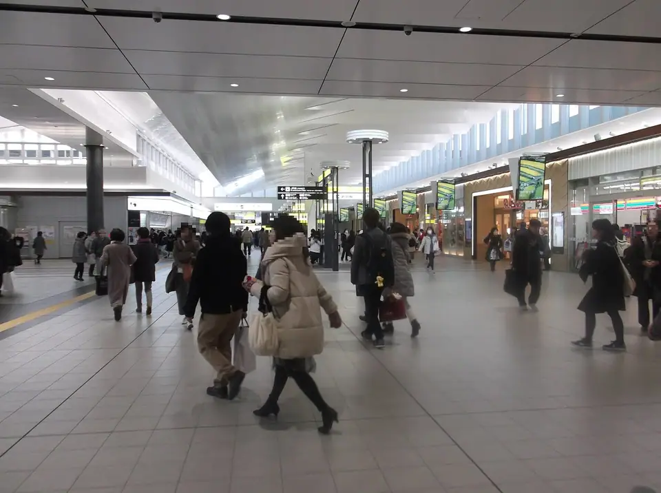 The north-south passage inside Hiroshima Station, Hiroshima, Hiroshima